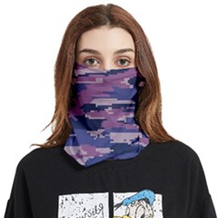 Abstract Purple Camo Face Covering Bandana (two Sides) by AnkouArts