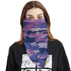 Abstract Purple Camo Face Covering Bandana (triangle) by AnkouArts