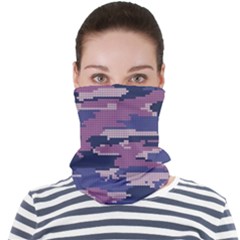 Abstract Purple Camo Face Seamless Bandana (adult)