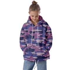 Abstract Purple Camo Kids  Oversized Hoodie