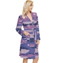 Abstract Purple Camo Robe View3