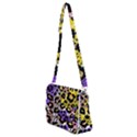 Black Leopard print with yellow, gold, purple and pink Shoulder Bag with Back Zipper View2