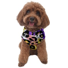 Black Leopard Print With Yellow, Gold, Purple And Pink Dog Sweater