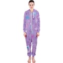  Hearts and Stars on light purple. Hooded Jumpsuit (Ladies)  View1