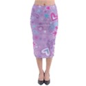  Hearts and Stars on light purple. Midi Pencil Skirt View1