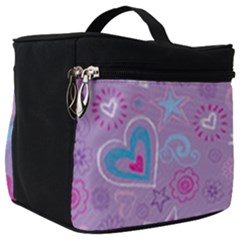  Hearts And Stars On Light Purple  Make Up Travel Bag (big)