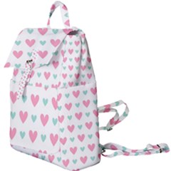 Pink Hearts One White Background Buckle Everyday Backpack by AnkouArts