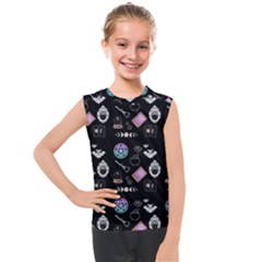 Small Witch Goth Pastel Print Kids  Mesh Tank Top by NerdySparkleGoth