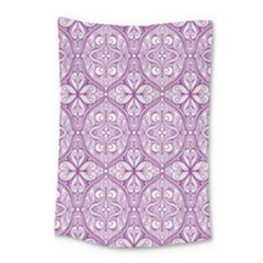 Purple Pattern Oval Small Tapestry