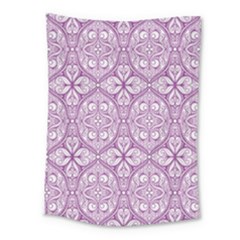 Purple Pattern Oval Medium Tapestry