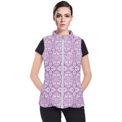 Purple Pattern Oval Women s Puffer Vest