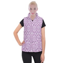 Purple Pattern Oval Women s Button Up Vest