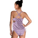 purple pattern Oval Tankini Set View2