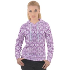 Purple Pattern Oval Women s Overhead Hoodie