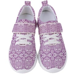 Purple Pattern Oval Women s Velcro Strap Shoes