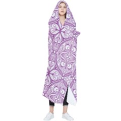 Purple Pattern Oval Wearable Blanket by AnkouArts