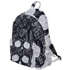 Black Skull On White The Plain Backpack by AnkouArts