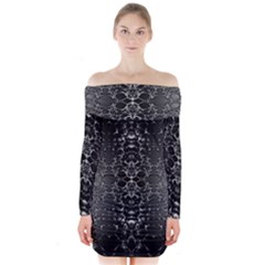 Mitosis Long Sleeve Off Shoulder Dress by MRNStudios