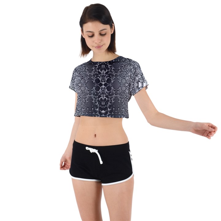 Mitosis Tie Back Short Sleeve Crop Tee