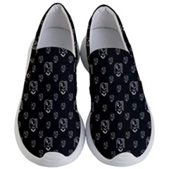 Funny Weird Monster Portrait Motif Pattern Women s Lightweight Slip Ons by dflcprintsclothing