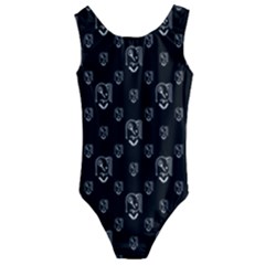 Funny Weird Monster Portrait Motif Pattern Kids  Cut-out Back One Piece Swimsuit by dflcprintsclothing