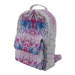 Abstract Repeats Flap Pocket Backpack (large) by kaleidomarblingart