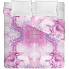 Pink Abstract Repeats Duvet Cover Double Side (king Size) by kaleidomarblingart