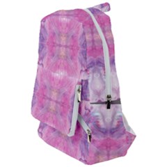 Pink Abstract Repeats Travelers  Backpack by kaleidomarblingart