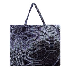 Circuits Zipper Large Tote Bag by MRNStudios