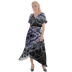 Circuits Cross Front Sharkbite Hem Maxi Dress by MRNStudios