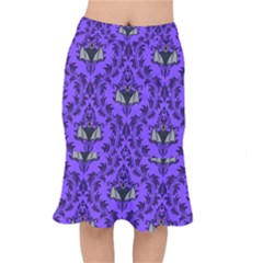 Friggin Bats Pattern Short Mermaid Skirt by NerdySparkleGoth