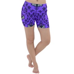 Friggin Bats Pattern Lightweight Velour Yoga Shorts by NerdySparkleGoth