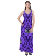 Friggin Bats Pattern Sleeveless Velour Maxi Dress by NerdySparkleGoth