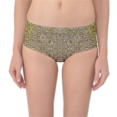 Pearls With A Beautiful Luster And A Star Of Pearls Mid-waist Bikini Bottoms by pepitasart