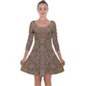 Pearls With A Beautiful Luster And A Star Of Pearls Quarter Sleeve Skater Dress View1