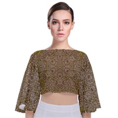 Pearls With A Beautiful Luster And A Star Of Pearls Tie Back Butterfly Sleeve Chiffon Top by pepitasart