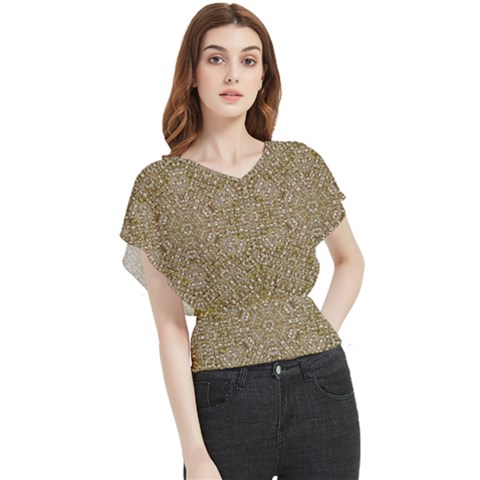 Pearls With A Beautiful Luster And A Star Of Pearls Butterfly Chiffon Blouse by pepitasart