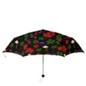 Golden autumn, red-yellow leaves and flowers  Folding Umbrellas View3