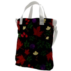 Golden Autumn, Red-yellow Leaves And Flowers  Canvas Messenger Bag by Daria3107