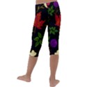 Golden autumn, red-yellow leaves and flowers  Kids  Lightweight Velour Capri Leggings  View4