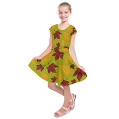 Golden Autumn Kids  Short Sleeve Dress by Daria3107