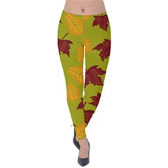 Golden Autumn Velvet Leggings by Daria3107