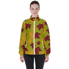 Golden Autumn Women s High Neck Windbreaker by Daria3107