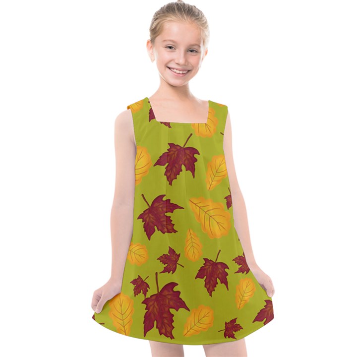 Golden autumn Kids  Cross Back Dress