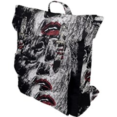 Creepy Head Sculpture Artwork Buckle Up Backpack by dflcprintsclothing