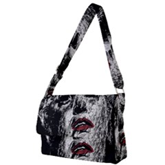 Creepy Head Sculpture Artwork Full Print Messenger Bag (l) by dflcprintsclothing