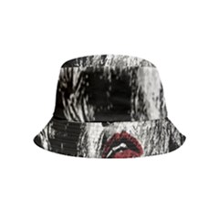 Creepy Head Sculpture Artwork Inside Out Bucket Hat (kids) by dflcprintsclothing