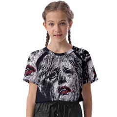 Creepy Head Sculpture Artwork Kids  Basic Tee