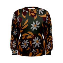 Folk Flowers Pattern Floral Surface Design Women s Sweatshirt by Eskimos