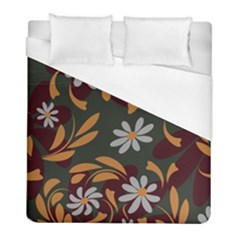 Folk Flowers Pattern Floral Surface Design Duvet Cover (full/ Double Size) by Eskimos